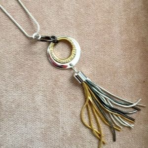 NINE WEST SILVER AND GOLD PENDENT NECKLACE